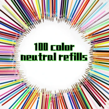 12 24 36 48 Colors Gel Pen Refills Glitter Coloring Drawing Painting Craft allpoint Pens Marker Office School Supplies Gel Pens tanie i dobre opinie CN(Origin) Gel-Ink Office School Pen 0 8mm Normal Color gel refill Plastic Multicolor refill stationery Color flash gel refill
