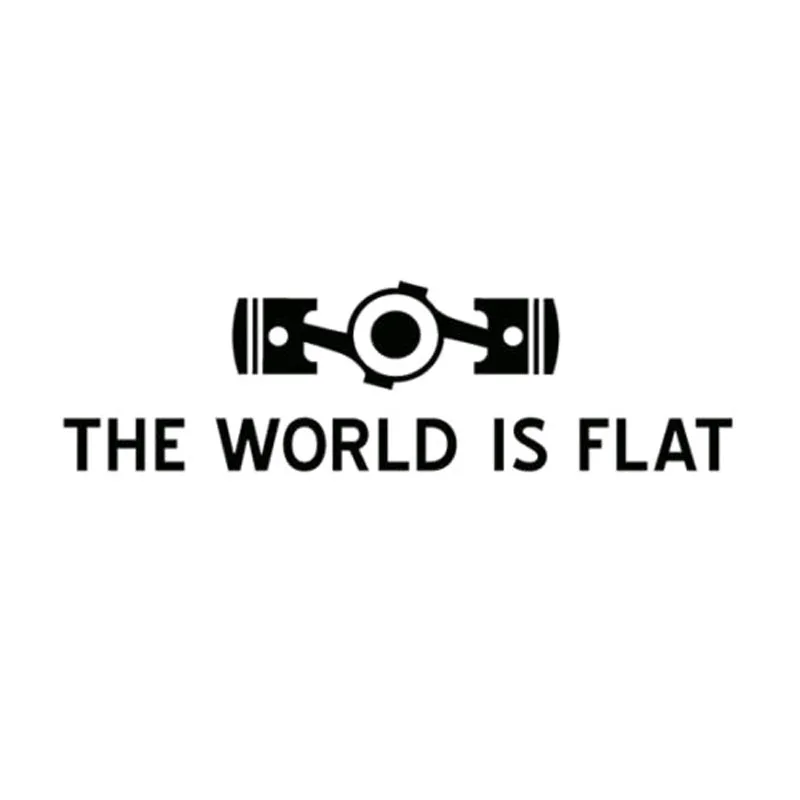 

15X4.4CM THE WORLD IS FLAT Vinyl Motorcycle Accessories Car Sticker Decals Black/Silver S8-0134