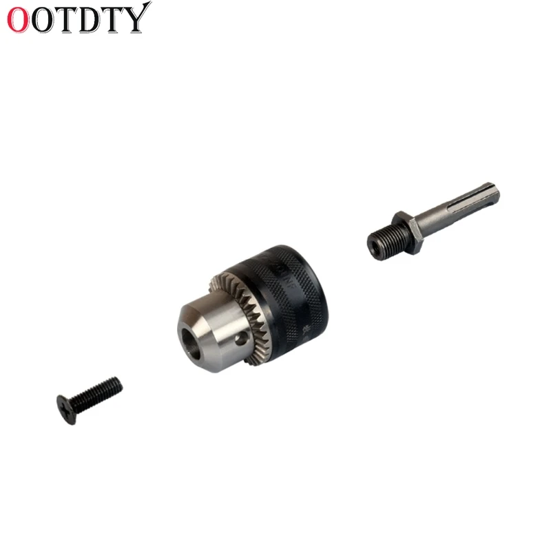 OOTDTY 12mm 스레드 디아 SDS 플러스 라운드 생크 드릴 척 어댑터 커넥터 회색