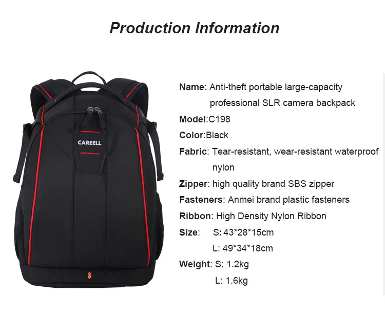 Профессиональный Противоугонный Открытый камера сумка на плечо мягкий большой емкости фото рюкзак для Nikon/Canon/sony SLR объектив