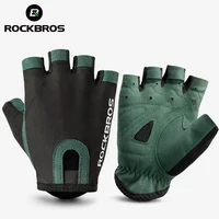 ROCKBROS Cycling Gloves Breathable Sweat-Wicking Net Bicycle Half Gloves Men Women High Stretch Fabric Sports Bike Gloves 1