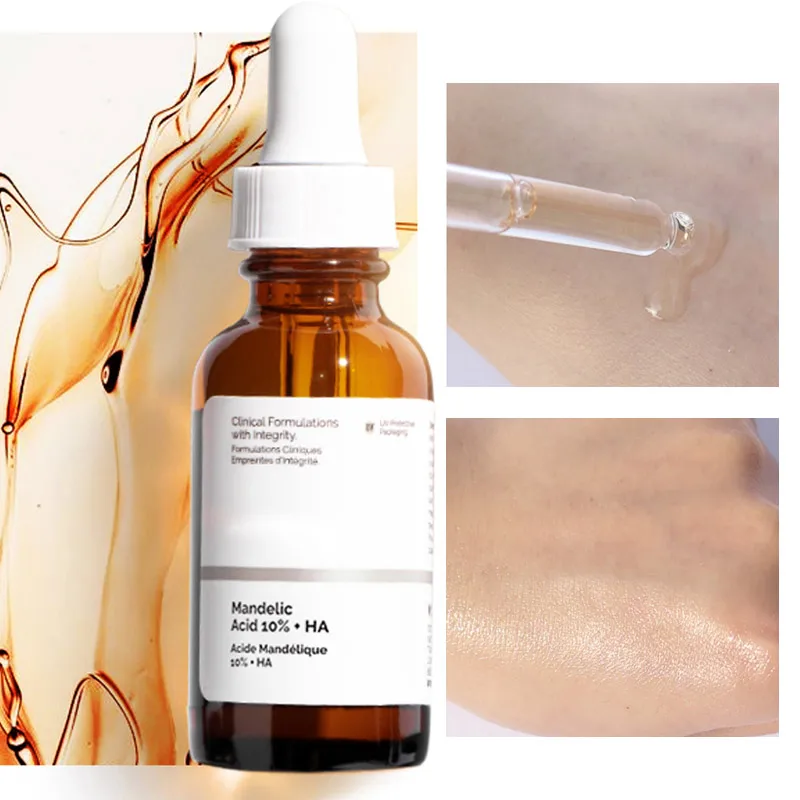 

30ml Mandelic Acid 10% + HA Hyaluronic Acid Exfoliating Pores Essence Oil control Brighten Acne Facial Essence