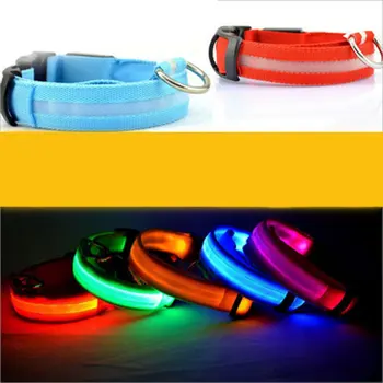 

High Quality 1 Pcs Multi-color LED Pet Collar Adjustable Night Safety Pet Collar Luminous Light Up Pet Dog Bright Collar Leash