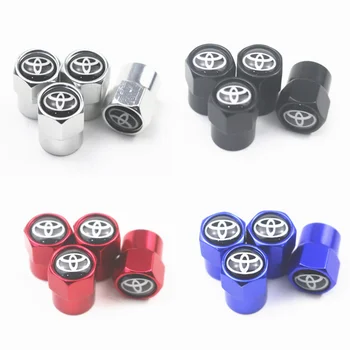 

New 4PCS Auto Wheel Tire Valve Stem Caps Cover For Toyota camry chr corolla rav4 yaris prius Car accessories