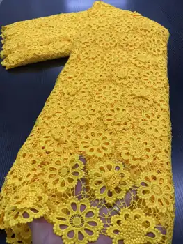 

African Guipure Cord Lace Fabric 2020 High Quality Lace Latest Nigerian French Cord Lace Fabrics For Dress Sewing YA3391B-2