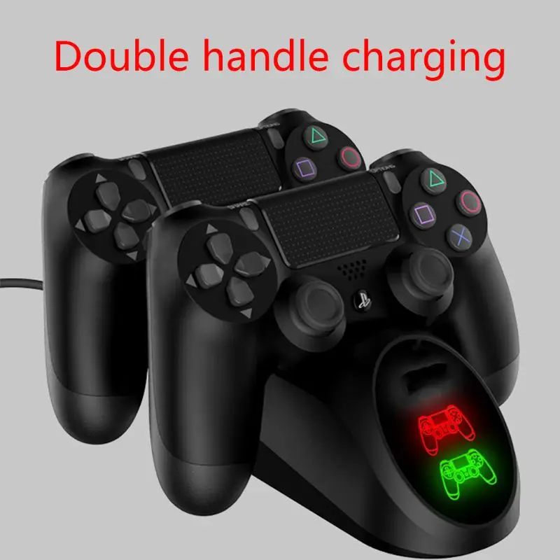 Двойная зарядная док-станция usb с светодиодный подсветкой для PS4/PS4 Slim/PS4 Pro Handle Q39D