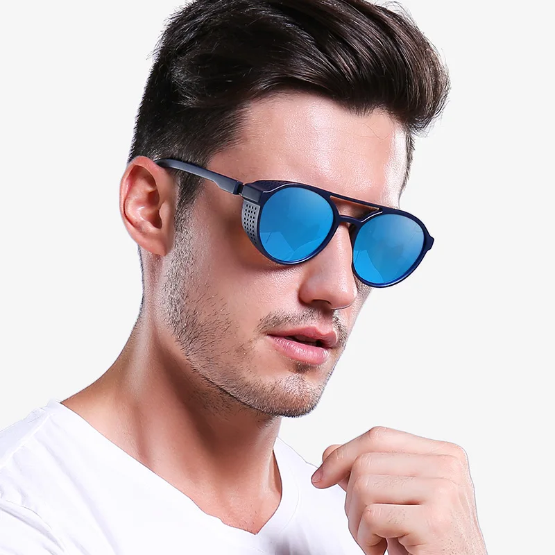 Солнцезащитные очки в стиле ретро, Круглые, поляризационные, в стиле стимпанк, для мужчин и женщин, фирменный дизайн, очки Oculos De Sol, защита от ультрафиолета