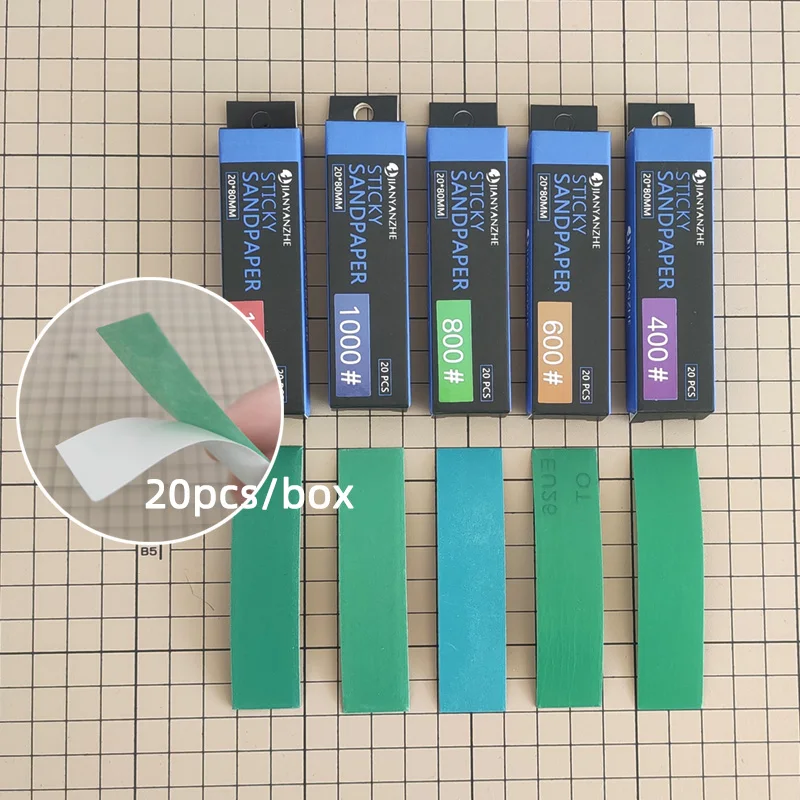 Hobby Model Tools Abrasive Waterproof Wet/Dry Reuse Sticky Sandpaper Assorted Grit of 400/600/ 800/1000/1200