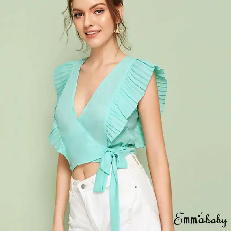 side ruffle top