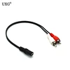 3.5mm RCA Female connector jack Stereo Cable Y plug to 2 RCA Male Adapter 3.5 Audio aux Socket connector to Headphone music wire ► Photo 2/5