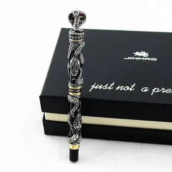 

Jinhao Double Dragon / Snake Vintage Luxurious Fountain Pen / Pen Holder Full Metal Carving Embossing Heavy Gift Pen Collection