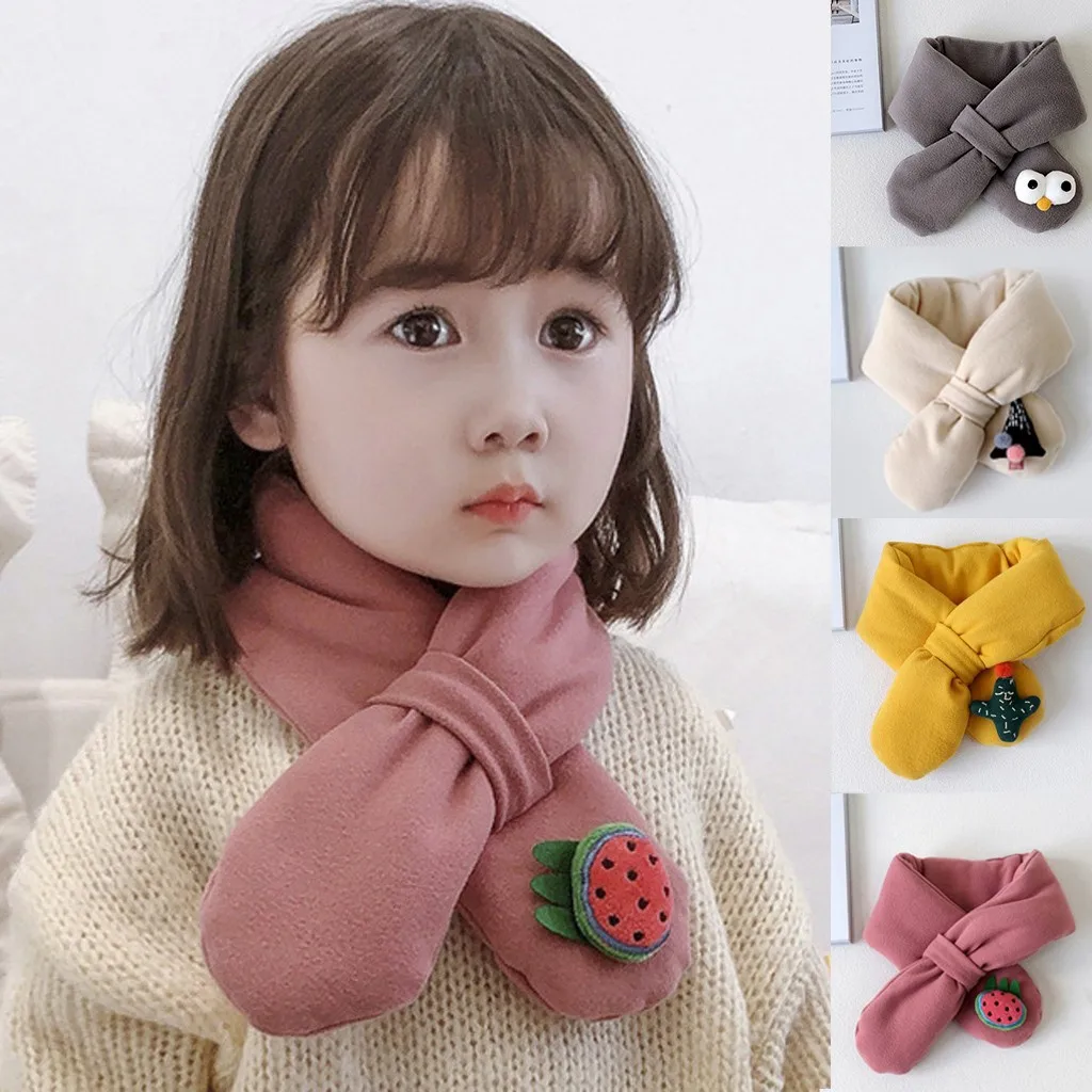 Шарф, коллекция года, весна-зима, новинка, для мальчиков и девочек, милые теплые шали, шарфы, воротник, уплотненный зимний шарф, милые детские шарфы,# D19