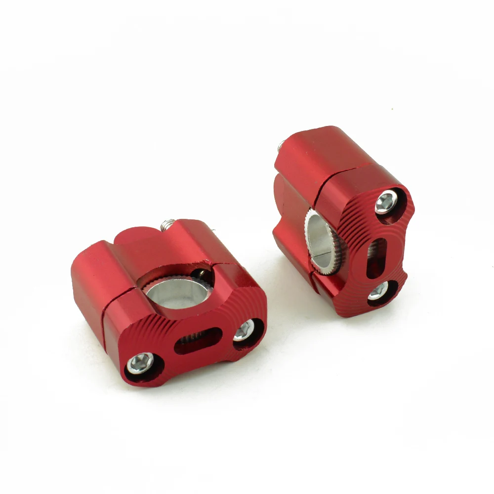2 шт. CNC 22 мм 28 мм внедорожные мотоциклетные зажимы для руля стояки адаптер для 7/" 1-1/8 Pit Dirt Мотоцикл - Цвет: Red
