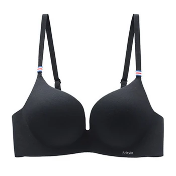 

2020 New Solid Color One-piece Bra Gathered Without Steel Support Adjustable Shoulder Strap Four Rows of Buckles Bra