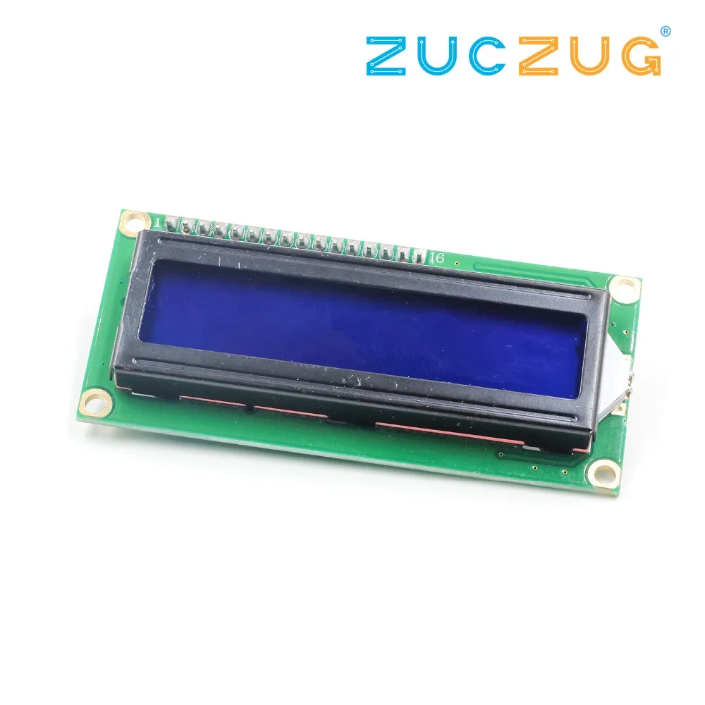 with Adapter Plate 1 шт. lcd 1602 1602 Модуль зеленый экран 16x2 символ ЖК-дисплей модуль. 1602 5 в зеленый экран и белый код для arduino - Цвет: with Adapter Plate