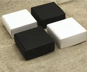 

Red/black/white/brown Small Kraft cardboard packing gift box handmade soap candy box For Wedding Decoration Event Party Supplies