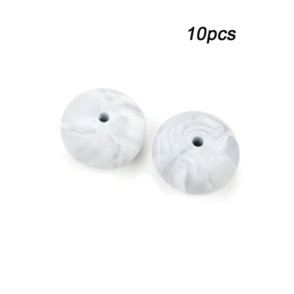Marble LOFCA 10 шт. Abacus Силиконовые Прорезыватели для зубов бусины еда без бисфенола-а ранг бисера ожерелье силикон жевательные бусины для ребенка силиконовые прорезыватели - Цвет: Marble
