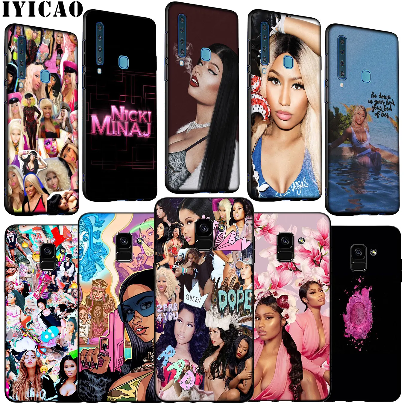 Мягкий силиконовый чехол для телефона Rap singer Nicki Minaj Samsung Galaxy A6 A7 A8 A9 2018 A3 A5 2016 2017 Note 9