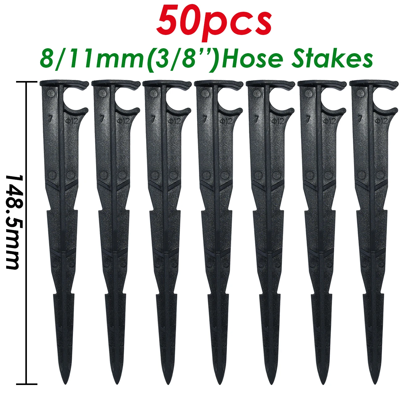 KESLA 1/8''&1/4''&3/8''&1/2'' 16MM Fixed Stakes for 4/7mm 8/11mm PE PVC Hose Tubing Micro Water Drip Irrigation Hold Anchor Hook drip irrigation spike drip irrigation stakes