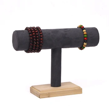 

Wooden T-shaped Single-layer Bracelet Rosary Bracelet Bracelet Watch Jewelry Display Stand Fashion Storage Box