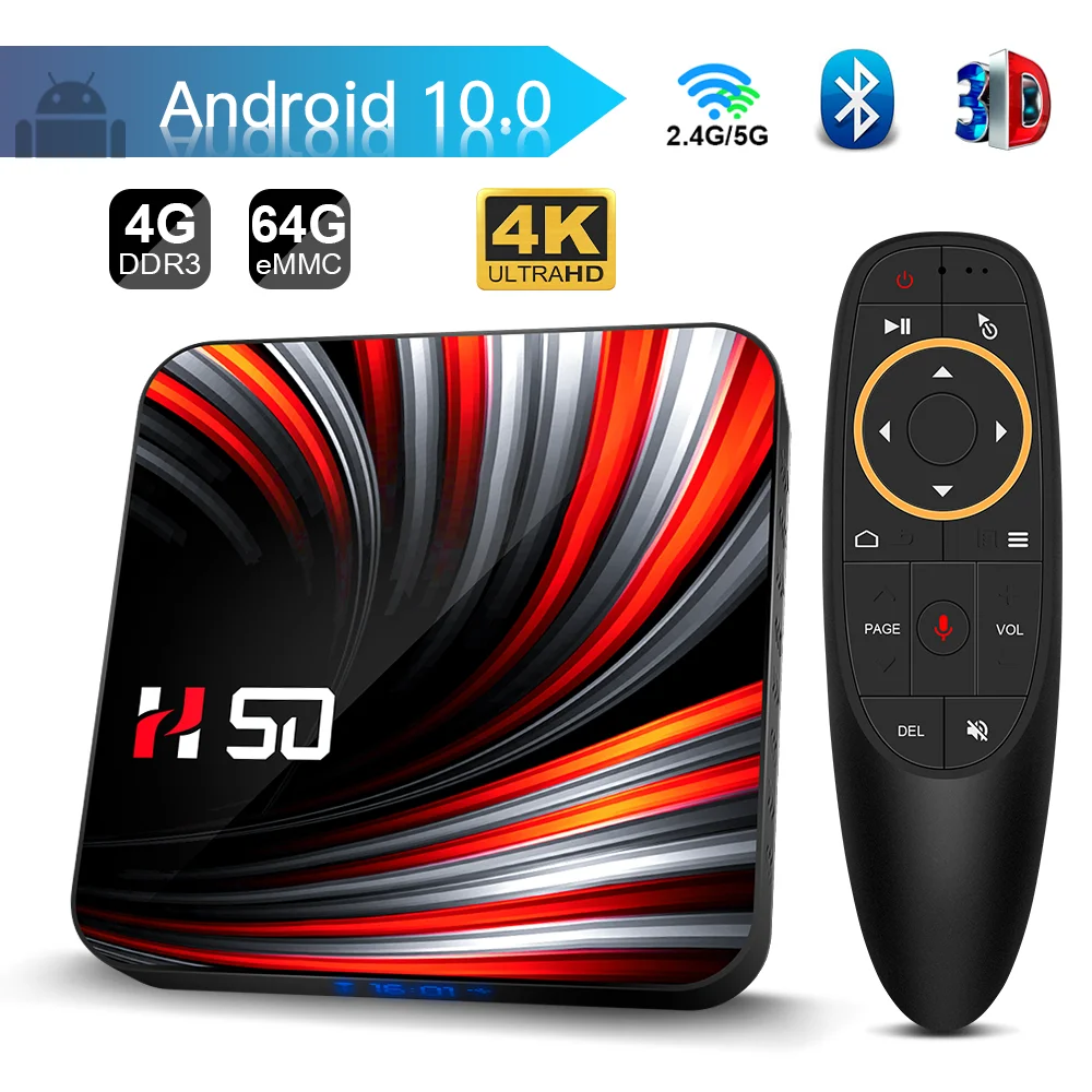 Приставка Смарт-ТВ на Android 2 4/5 8 ГГц Wi-Fi 4K 3D видео 4 + 32/64 ГБ | Электроника