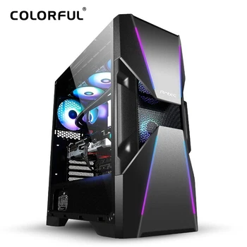 شراءكمبيوتر سطح المكتب ملون RTX3080 إنتل كور I9 10900K 3.7GHz الألعاب Z490 RTX 3080 OC 10G RAM 32GB الكمبيوتر تبريد المياه