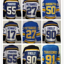 Все сшитые мужские трикотажные изделия Vladimir Tarasenko Binnington Ryan o' reilly Alex Pietrangelo Colton Parayko Jaden Schwartz