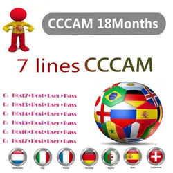 Европейский CCcam 7 Clines для DVB-S2 спутниковый ресивер лучший ресивер спутниковый с сам-шиной для Французский Испанский Португальский