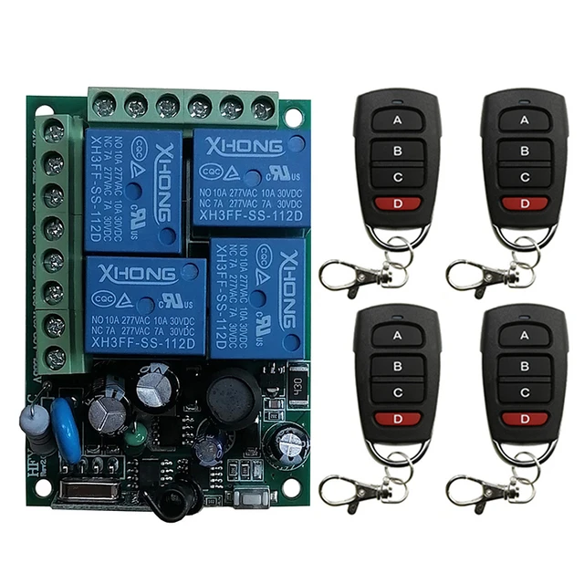 Light Switch 2 channels Wireless 230V Remote control Two-channel wireless  relay