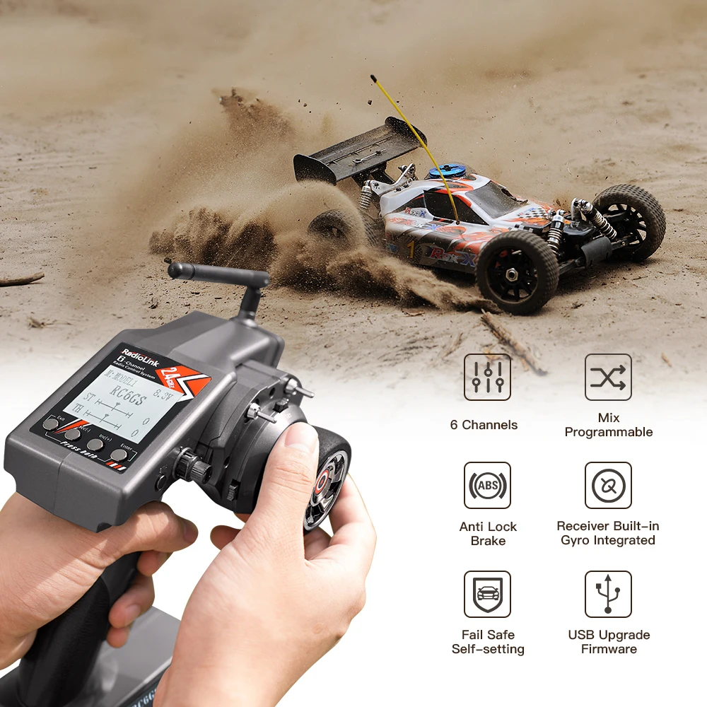 Радиопередатчик Radiolink RC6GS 6CH 2,4g с R7FG гироприемник FPV пульт дистанционного управления для RC гусеничного автомобиля лодки(600 м