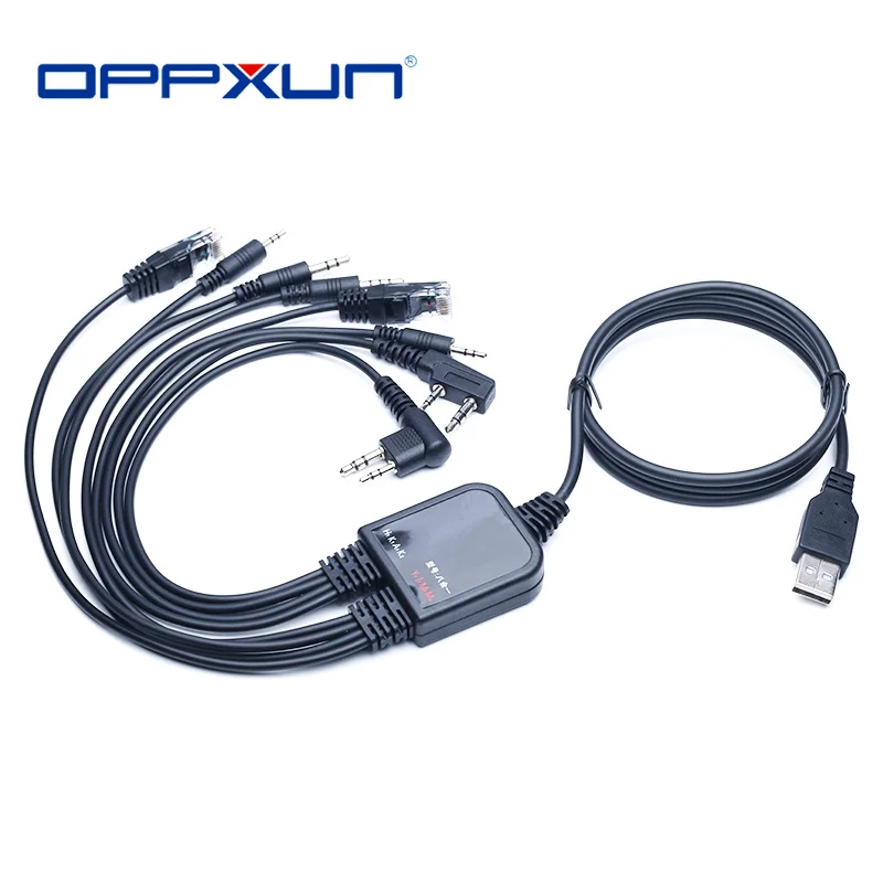 8 en 1 Multi-Funciones Cable de programación USB con CD $TERM impacto Baofeng Walkie Talkie UV5R UV82 para TYT Kenwood Motorola Yaesu HYT Radio