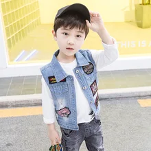 На весну для мальчиков, одежда для маленьких мальчиков Одежда для младенцев Детские 1 кардиган 2 A 3 жилет 5 a годовалого возраста; сезон весна-осень; ковбойские жилеты