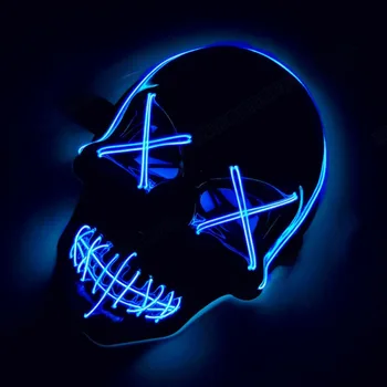 

Halloween LED Masks Election Costume Party Light Up Masks Glow In Dark Full Face Covered Luminous
