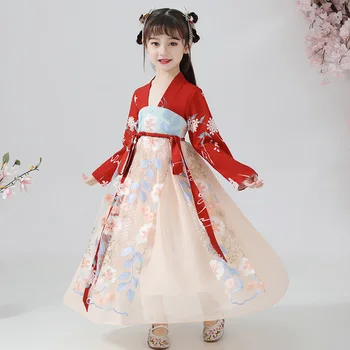 

hanfu Chinese Ancient Costume Traditional Folk Dance Stage Performance Clothing Embroidery Princess Photographic Dress ZL477
