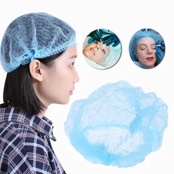 

50Pcs Disposable Makeup Caps Elastic Hat for Eyelash Eyebrow Permanent Tattooing Microblading Accessories Random Color