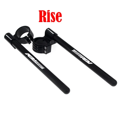 Black Riser Клипсы руля мотоцикла Вилки ручки вилки Клипсы для Aprilia RSV Mille 1000 1998-2003 1999 2001 2002 - Цвет: Black Riser