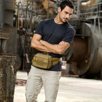 

Hot Tactical Military Men Waist Pack Bags Nylon Waterproof Waist Bag For Men Shoulder Messenger Bag Camouflage Travel Equipment