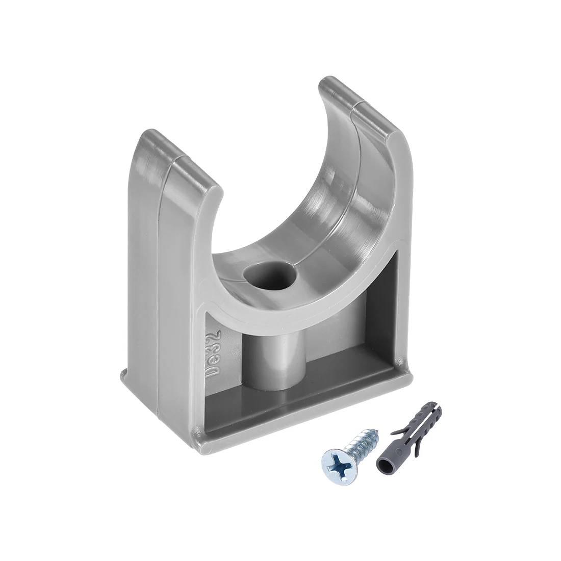 uxcell PVC Pipe Clamps Clips Fit for OD TV Trays Tubing Hose Hanger Support Pex w Mounting Screws Grey 30Pcs | Обустройство дома