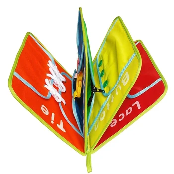 

Baby Dress Cloth Learning Book Early Learning Basic Life Training Skills Toys Zip Snap Button Buckle Lace & Tie