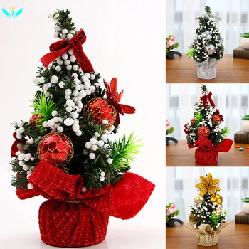 

20cm Mini Christmas Tree Decor Desk Table Decor Small Party Ornaments Xmas Gift