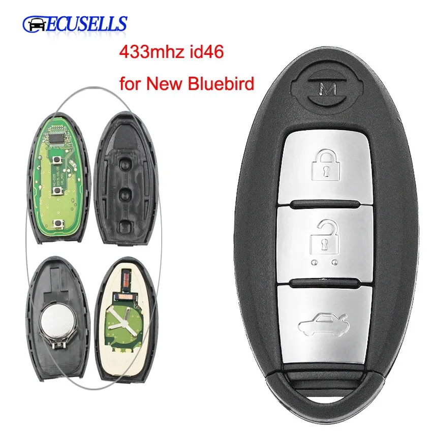 3 кнопки 433 МГц с чипом ID46 без ключа для Nissan New Bluebird|fob|fob key |