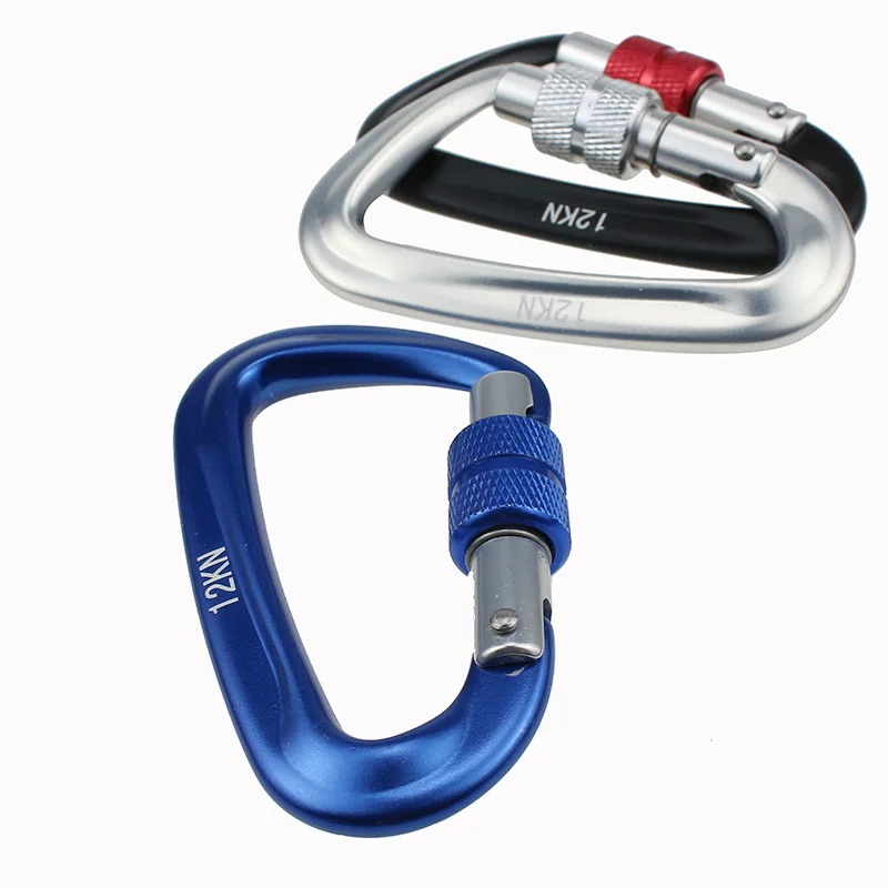 4Pcs Screw Lock Climbing Carabiner Hook