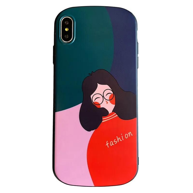 MGECD iphone xr чехол мягкий из ТПУ для Apple телефона в Корейском стиле иллюстрация X XsMAX