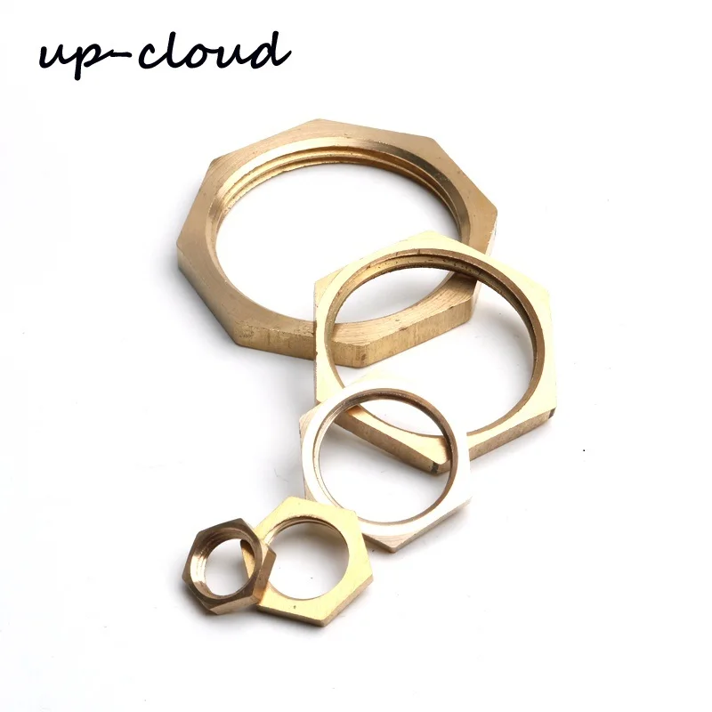 

5pcs brass Hex nuts 1/8" 1/4" 3/8" 1/2" 3/4" 1" thread hexagon nuts metal sealing fittings Plumbing Accessories