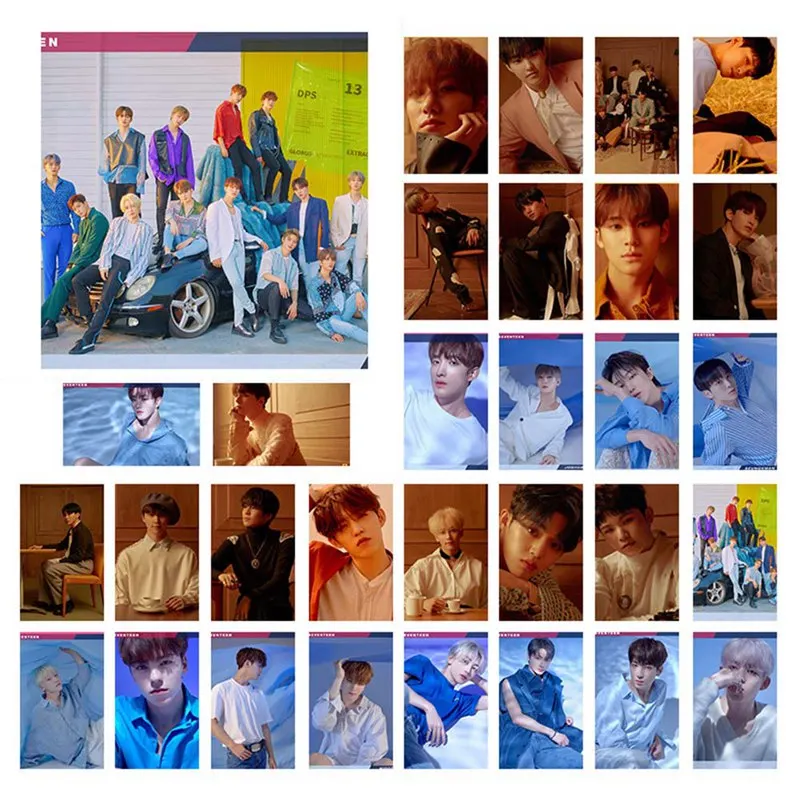 30 шт./компл. KPOP 17 член селфи фото карточные фотографии мальчик LOMO карты самодельные LOMO фотографии фотостудии принадлежности для фанатов