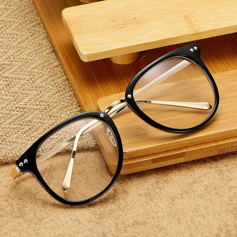 Металлическая квадратная рамка для очков для женщин и мужчин унисекс Прозрачные Линзы Оптические очки винтажные очки негабаритные очки аксессуары