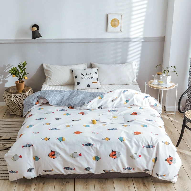 Роскошный 100% хлопковый пододеяльник одинарный двойной queen King size теплый мягкий