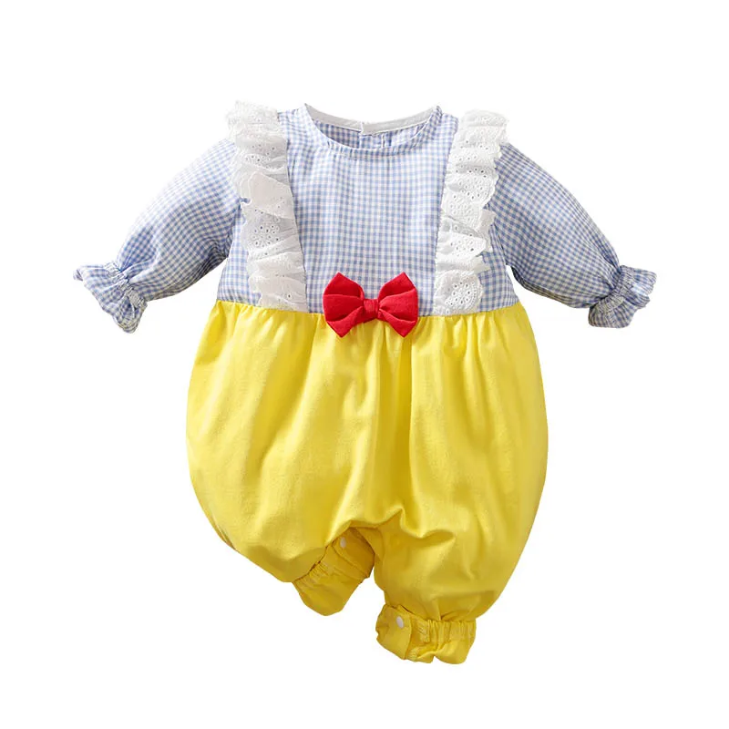 Осенний комбинезон для новорожденных с оборками принцессы дизайнерская одежда