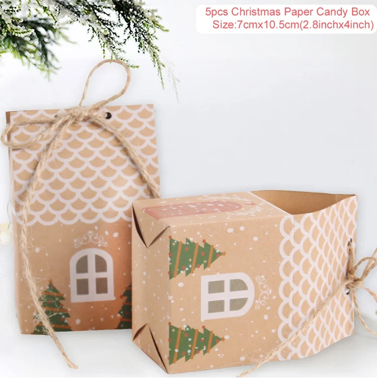 Сумка для печенья с Санта-Клаусом, Рождественский Декор для дома, украшение Noel Navidad Natal, новогодний, Рождественский Декор, Счастливое Рождество - Цвет: Cookie Bag 1