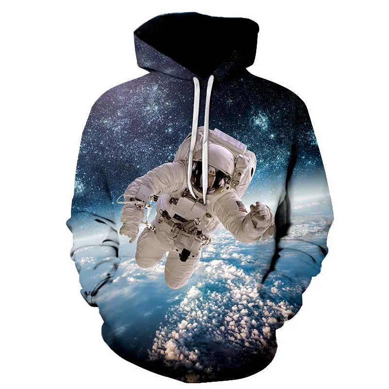 Забавные модные толстовки для мужчин/женщин 3D Принт астронавт 2019New космическая